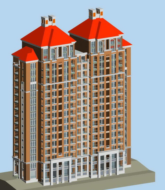 小 高层 商住 双子 楼 3d 模型 3d模型 商住双子楼 小高层双子楼 3d模型素材 建筑模型