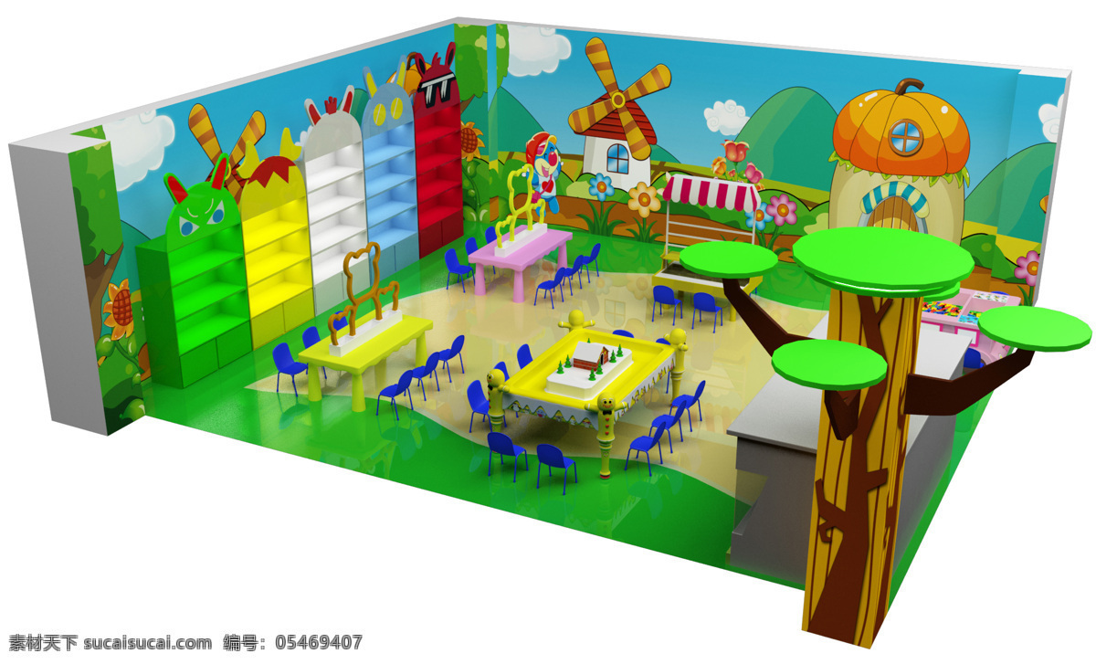 儿童益智 手工 鱼池 沙桌 儿童游乐 3d设计 3d作品