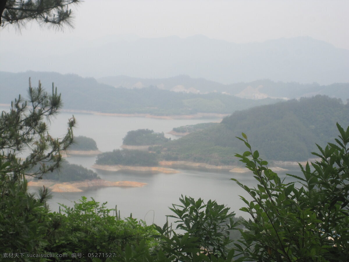 千岛湖 岛 风景画 湖 山水 树木 自然风景 千岛湖风景 自然景观 家居装饰素材 山水风景画