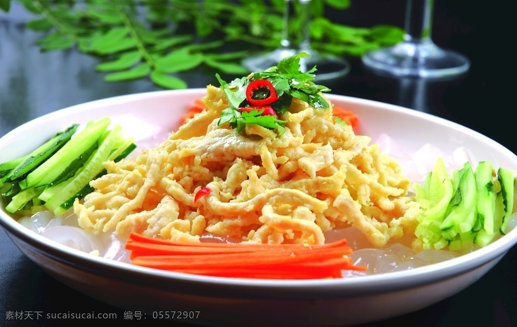 鸡丝拉皮 中餐 美食 传统美食 菜图 鸡丝 拉皮 菜图中餐 餐饮美食