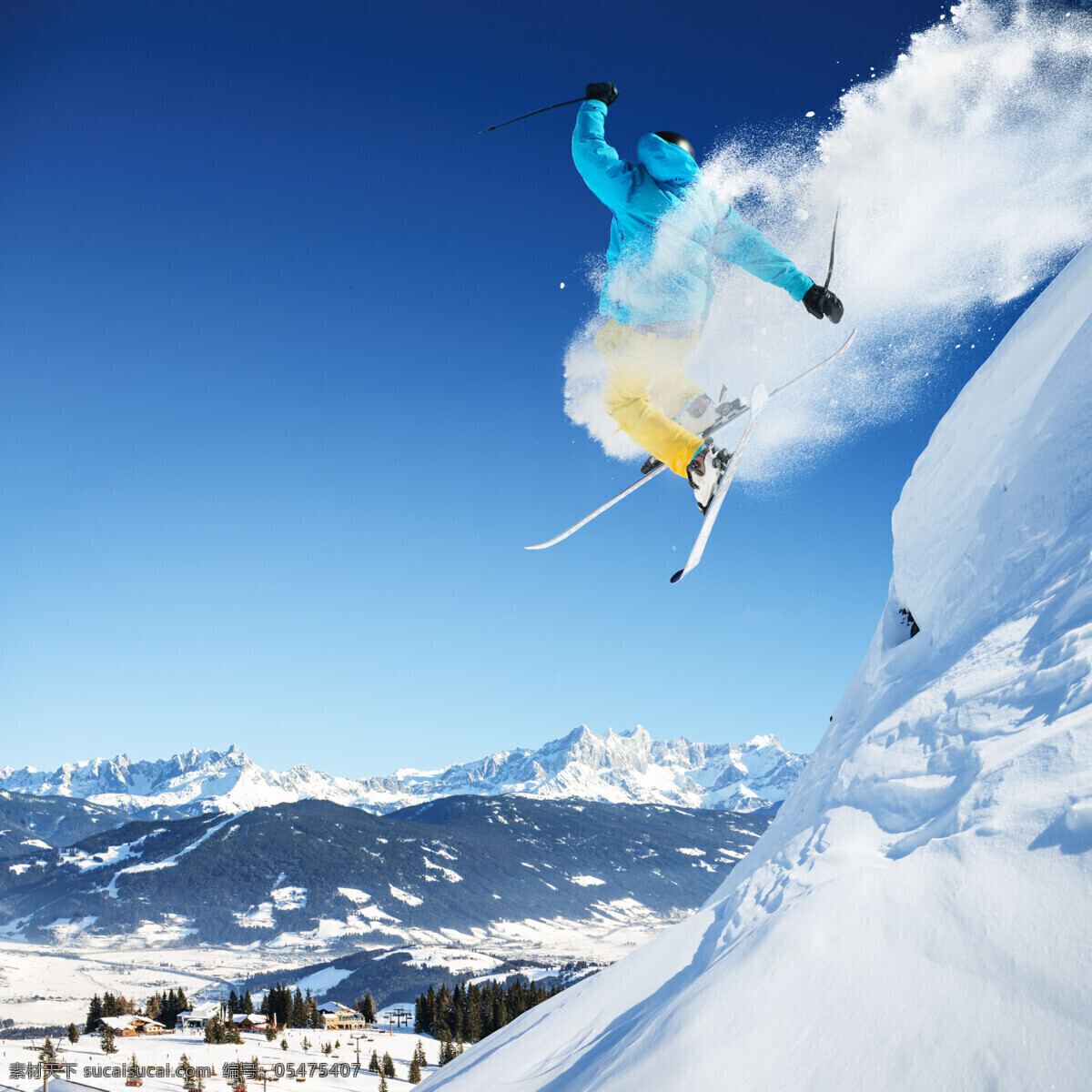 腾空 跳跃 滑雪 运动员 雪地运动 划雪运动 极限运动 体育项目 滑雪图片 生活百科