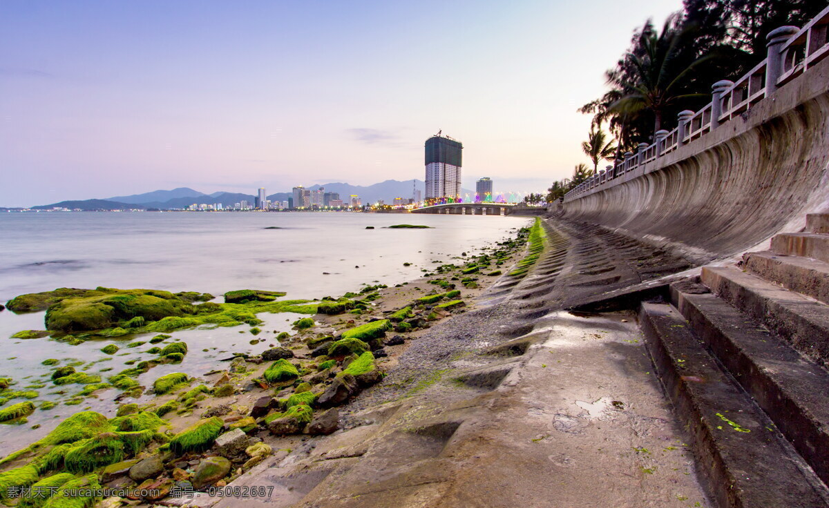 美丽 海岸 风景图片 海边 堤坝 大海 海景