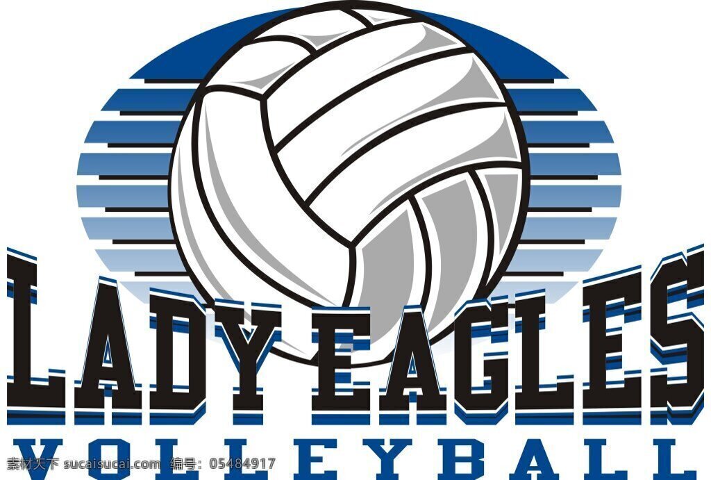 lady eagles volleyball 矢量图 白色