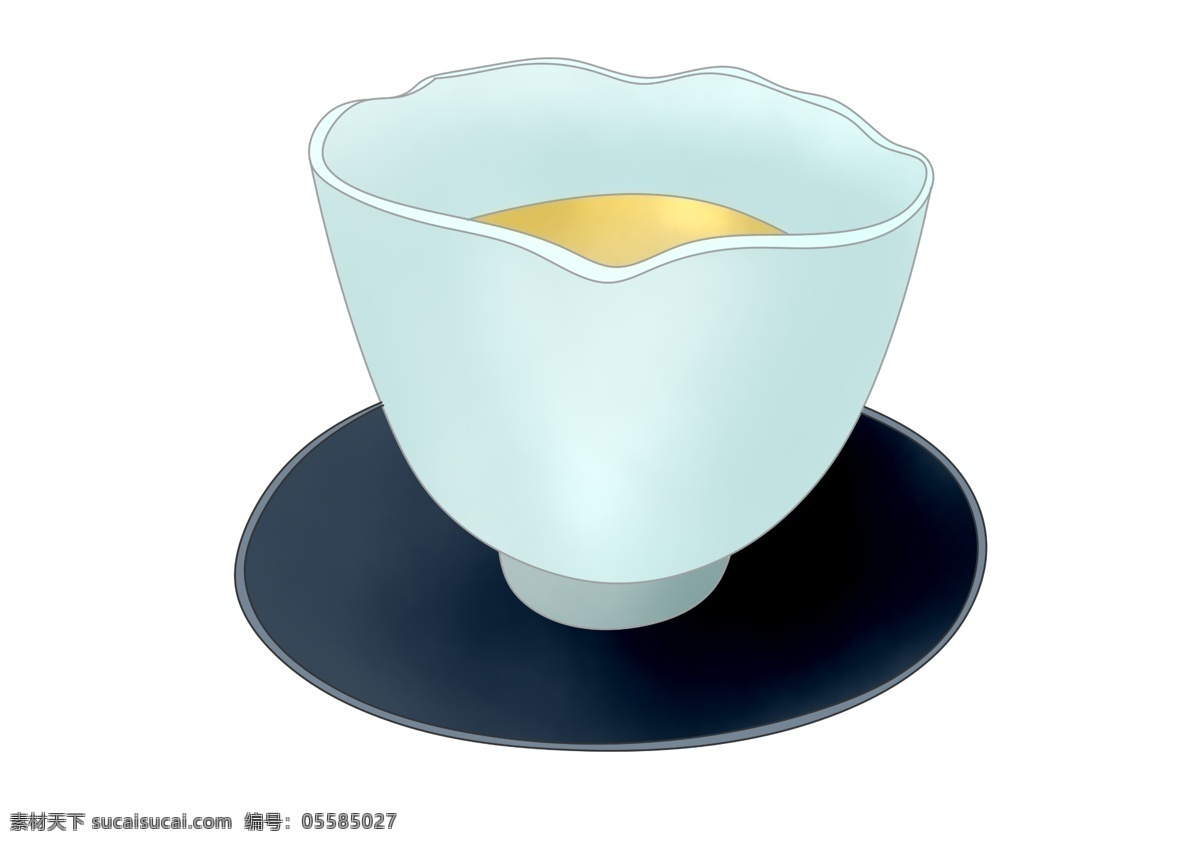 日本 茶具 食物 插图 一杯茶 蓝色茶杯 食物饮品 日本文化 日本茶具 日本食物 蓝色杯子 黄色液体