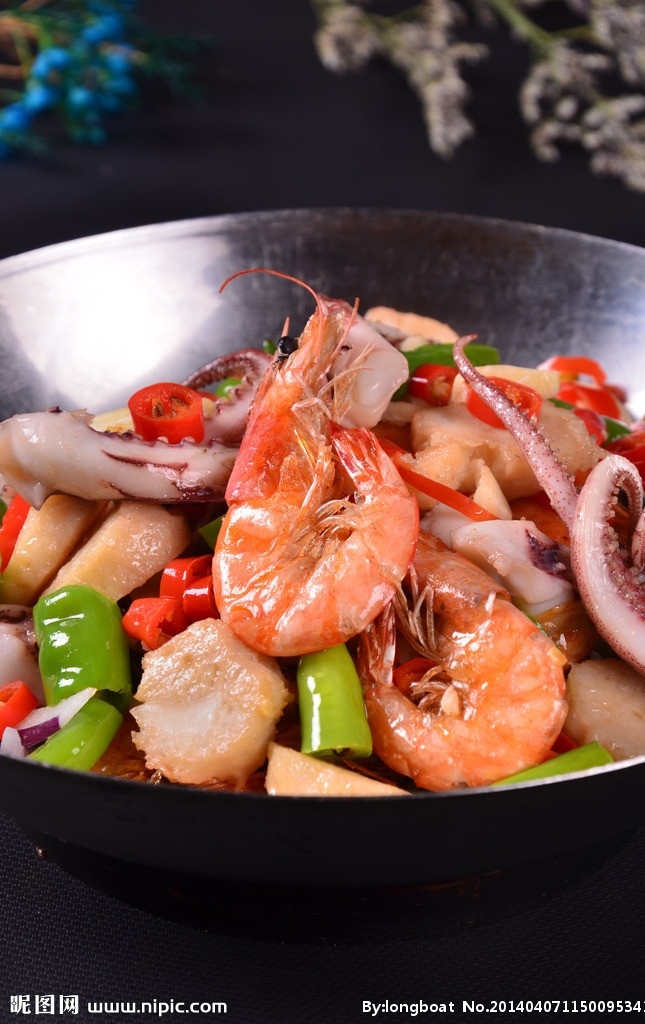干锅海鲜 干锅 海鲜 锅仔 海鲜锅 传统美食 餐饮美食