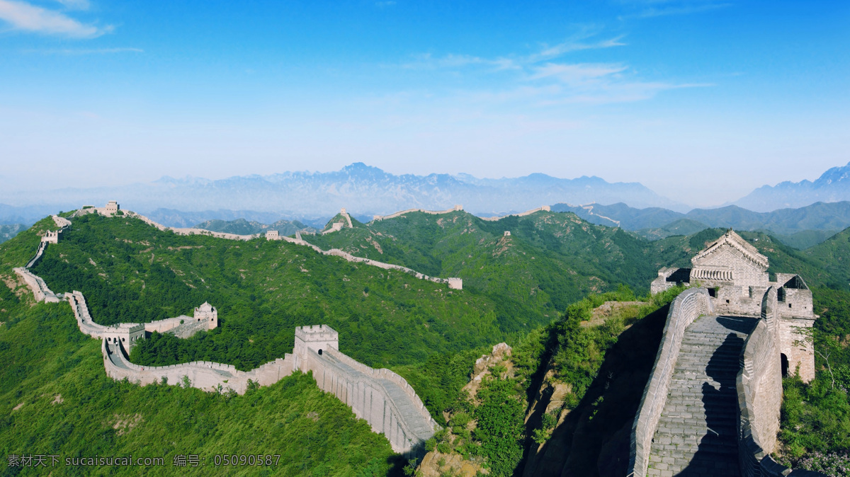万里长城 长城 北京 中国 旅游 景点 名胜 古迹 great wall 蓝天 旅游摄影 国内旅游