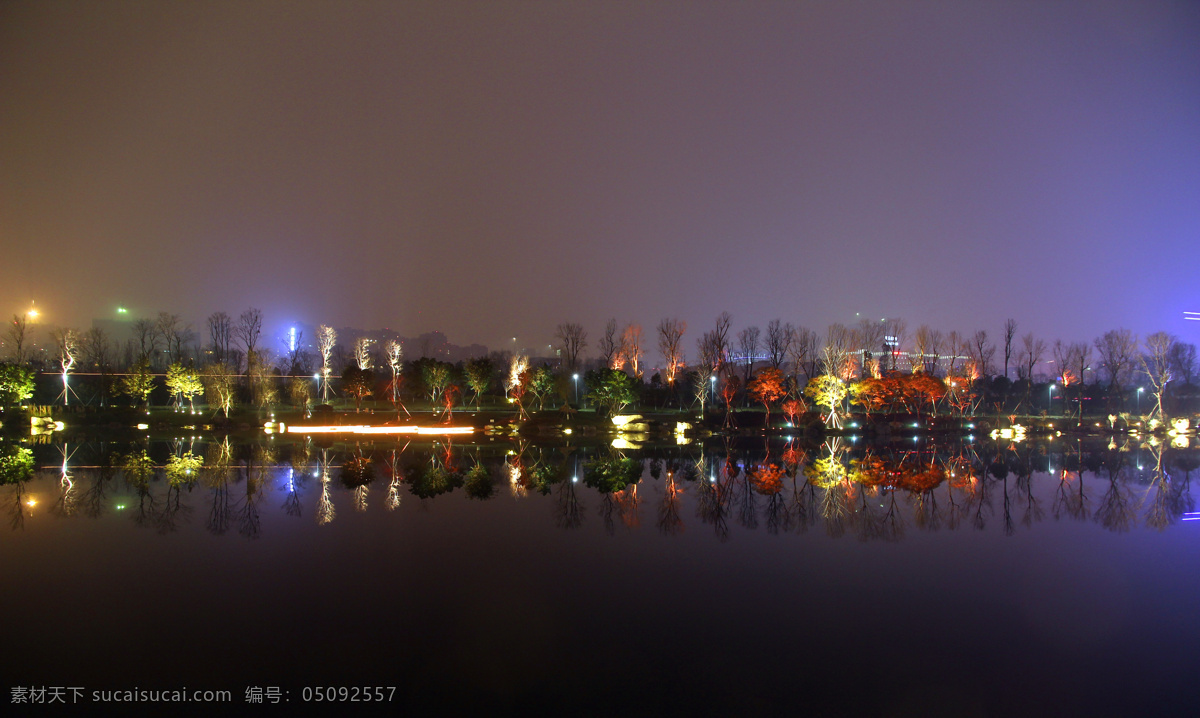 光芒 光彩 夜景 湖光 湖景 灯光 夜色 倒影 彩色 湖水 七彩 建筑园林