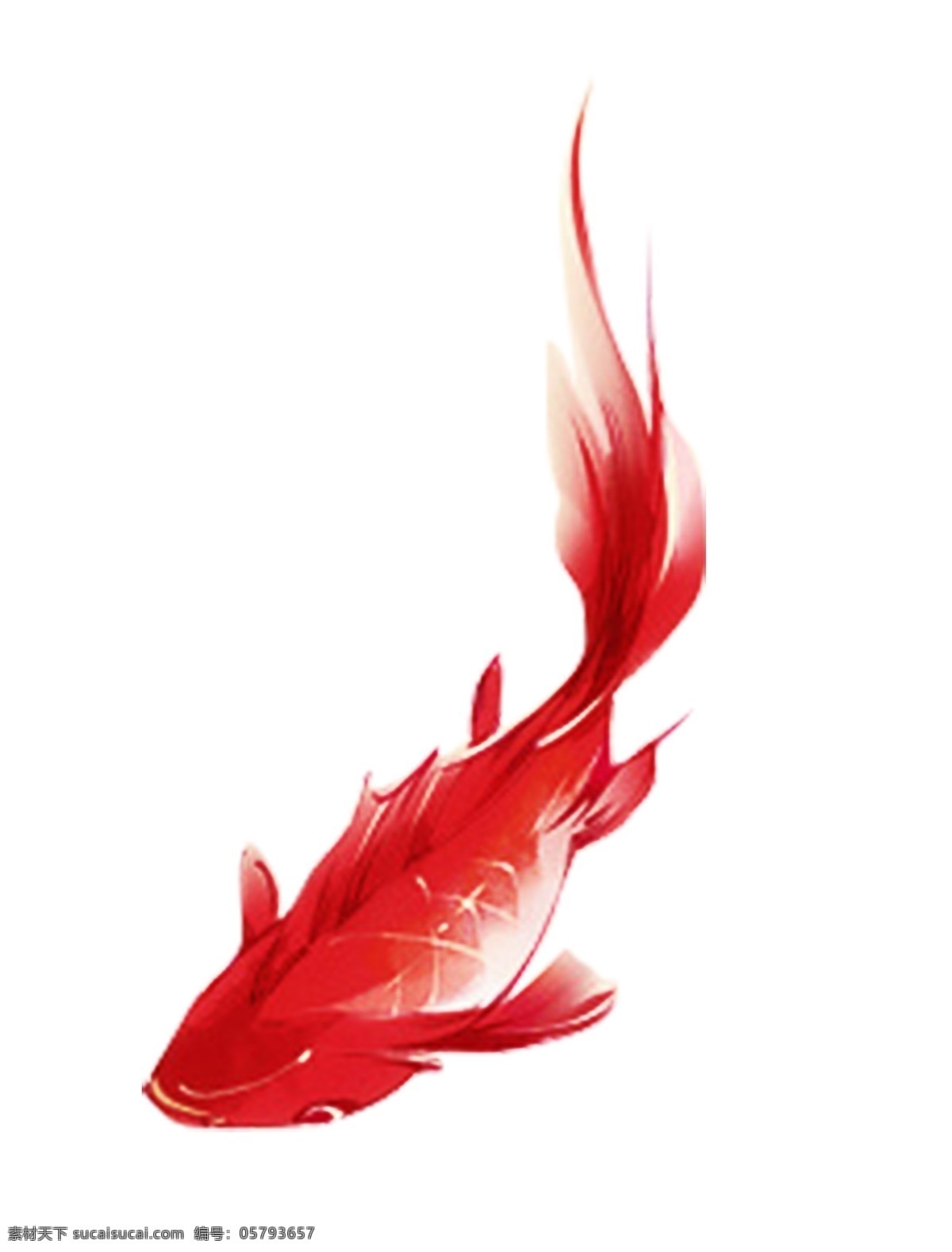 红色 手绘 传统 中国 风 金鱼 装饰 图案 元素 中国风 装饰图案 创意设计