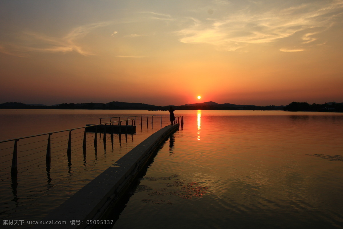 江苏 无锡 蠡湖 夕阳 风景