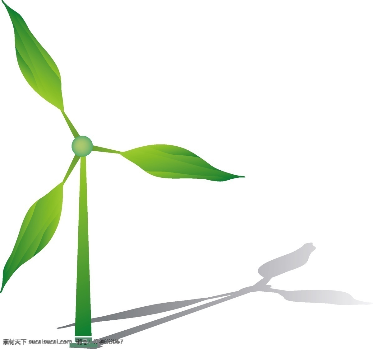 绿色环保 类 风车 环保 绿色 洁净能源 矢量图 其他矢量图
