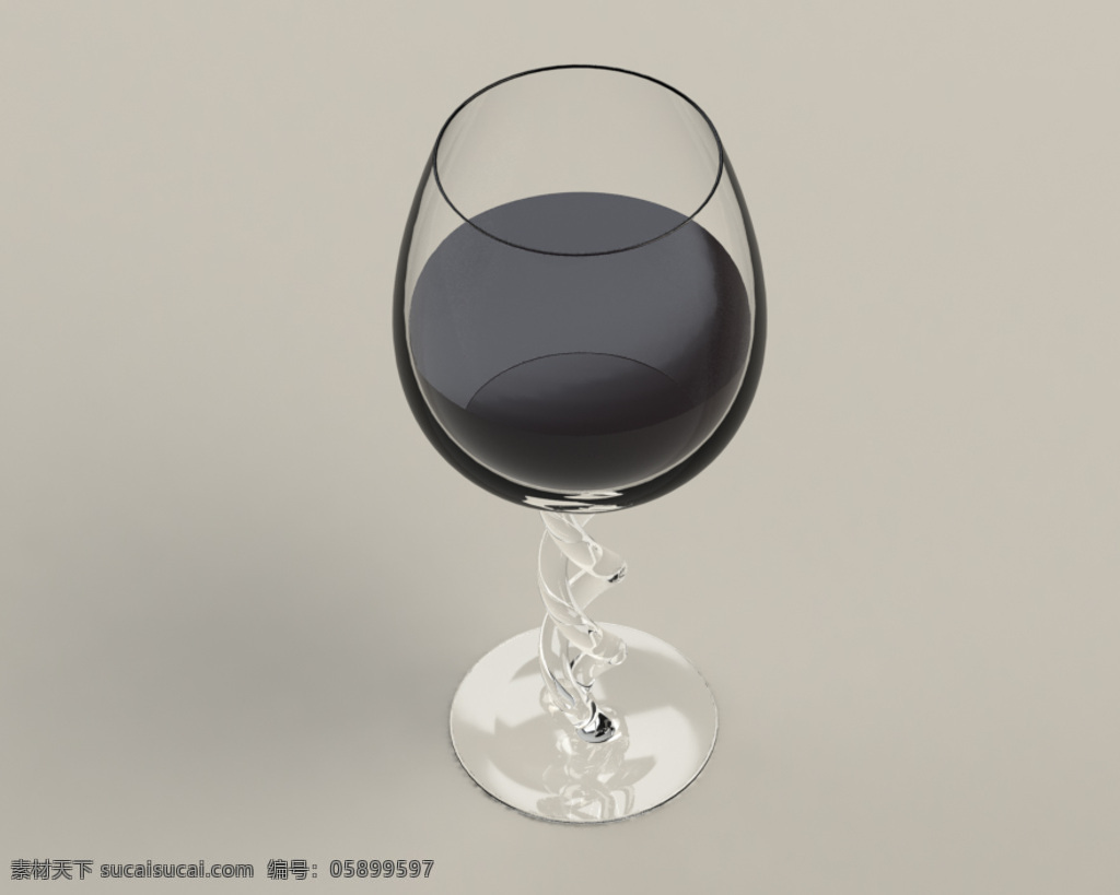 双螺旋 酒杯 干 玻璃 玻璃器皿 幻想 酒 螺旋 饮料 菜 3d模型素材 家具模型