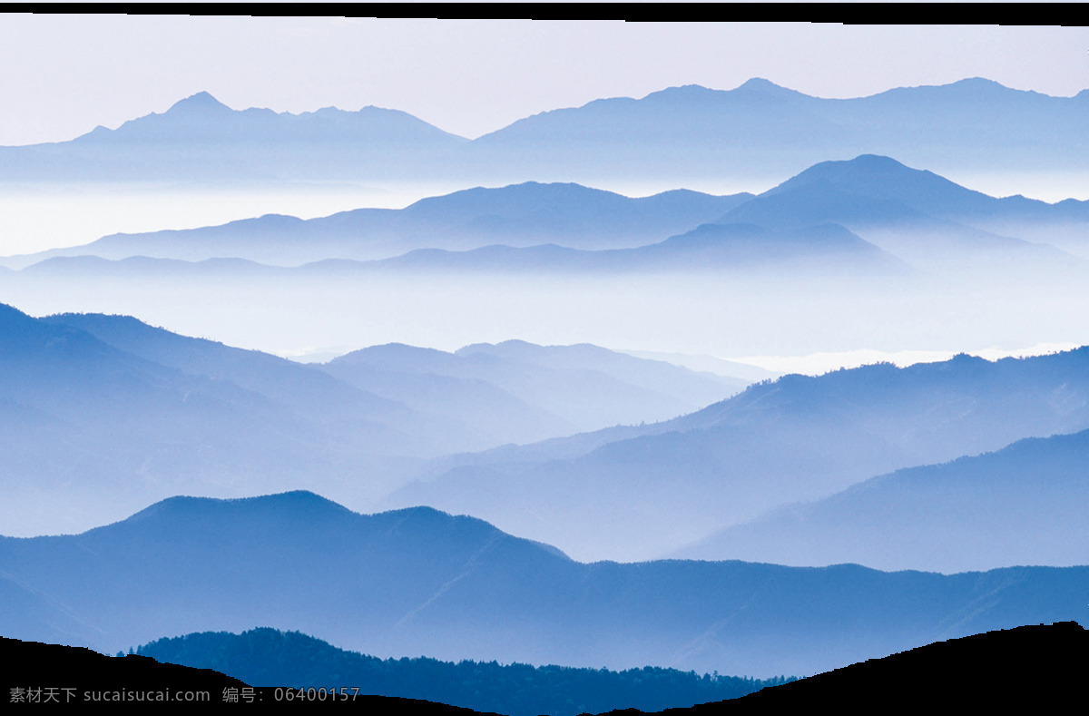 层峦 山峰 主题 元素 山脉 山峦 背景 装饰 浅蓝 肃静 单调