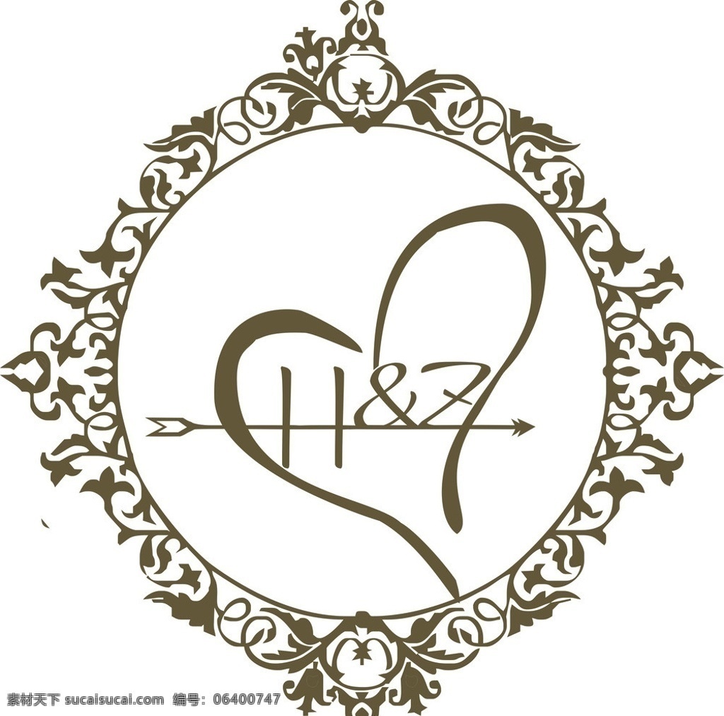 婚礼logo logo 欧式边框 花纹 爱心 相框 底纹 字母 矢量图 矢量素材 其他矢量 矢量