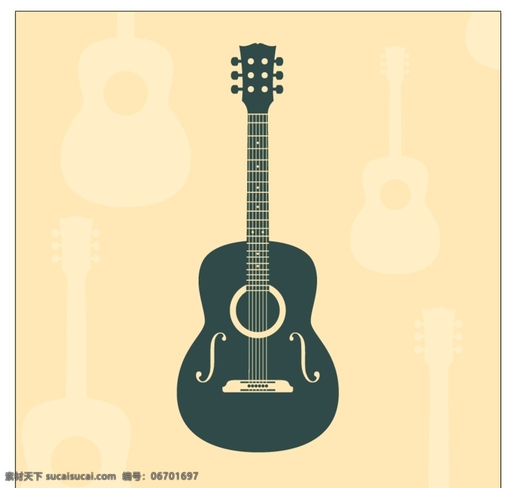 吉他 艺术 矢量 插图 矢量插图 复古 音乐 模板 线 纹身 摇滚 金属 图形 翅膀 布局 音效 播放 元素 翼 最新矢量素材
