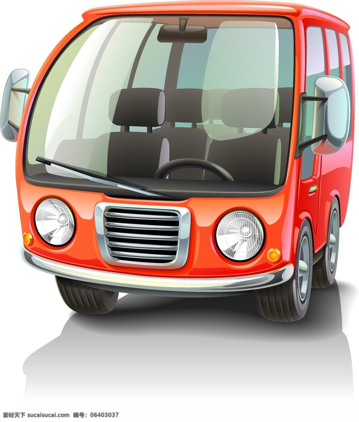 矢量 红色 长途 巴士 元素 客车 透明元素 ai元素 免抠元素