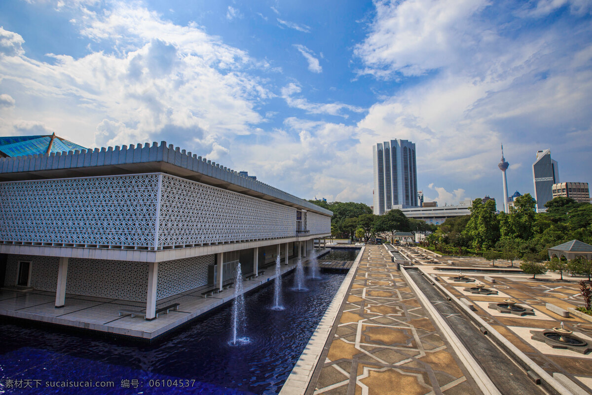 国家清真寺 马来西亚 吉隆坡 亭 蓝色 伊斯兰 建筑园林 园林建筑 旅游摄影 国外旅游