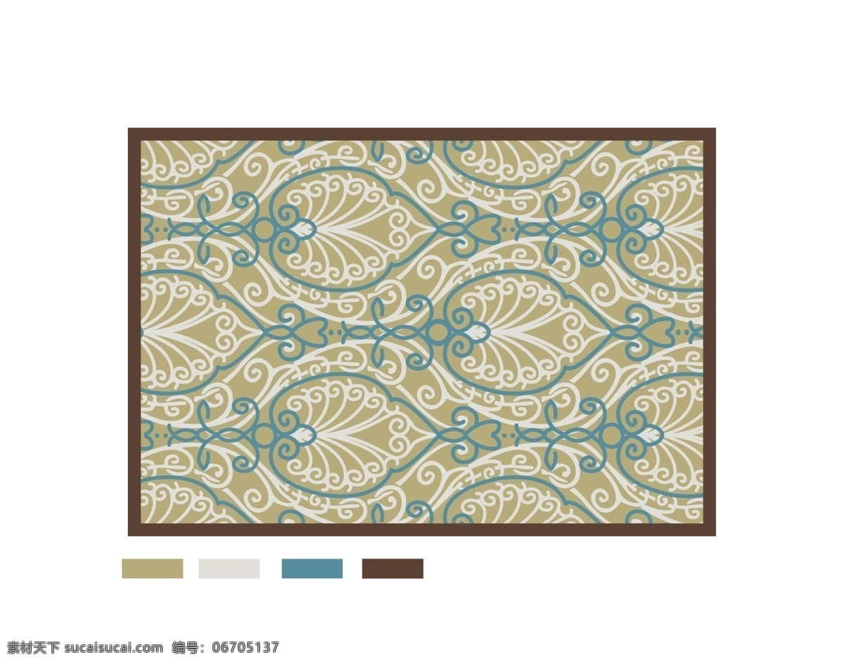 欧式地毯 客厅地毯图 地毯图案 对称图案 会议厅地毯 分层