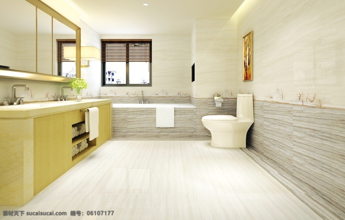 洗手间 卫生间 卫浴 效果图 3d效果图 3d设计 3d作品 白色
