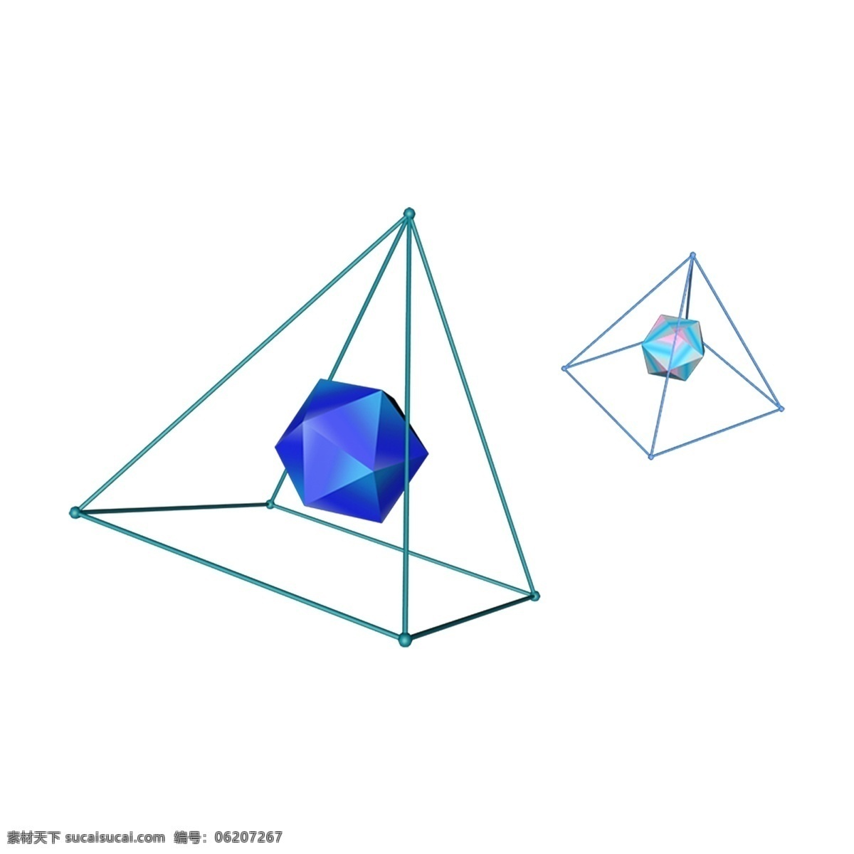 c4d 立体 多边形 炫彩 装饰 漂浮 多边形几何 渐变 活动促销 漂浮立体球 3d 电商 展板