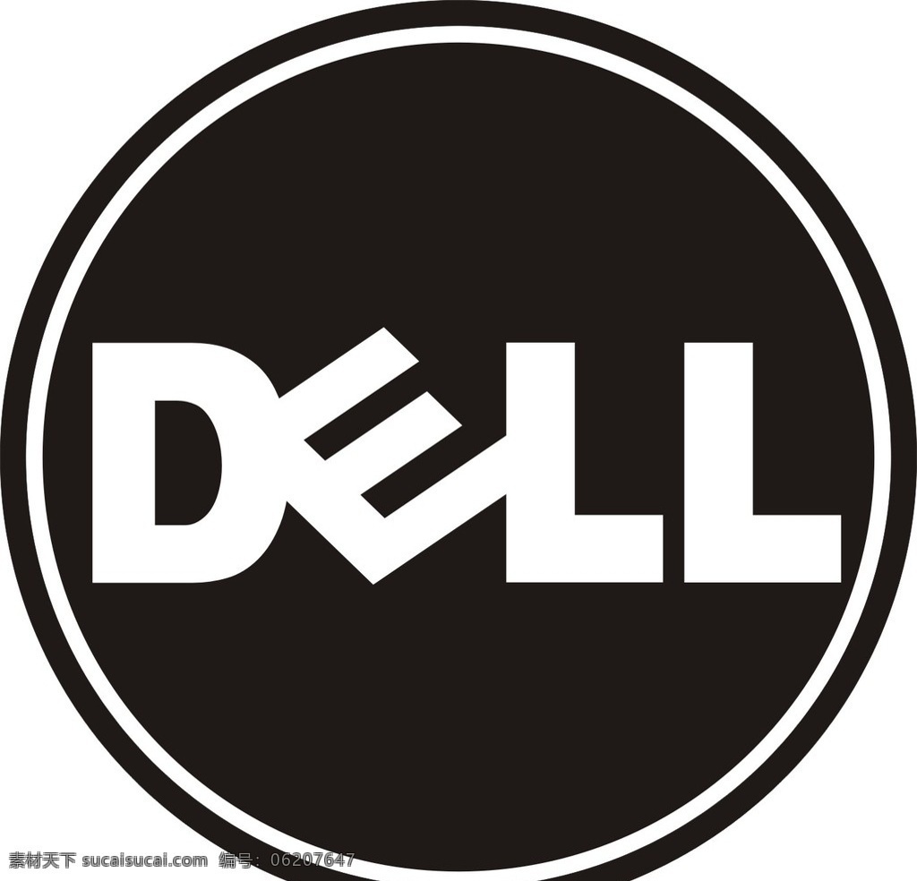 dell 戴尔 标志 黑色标志 标识 企业 logo 标识标志图标 矢量