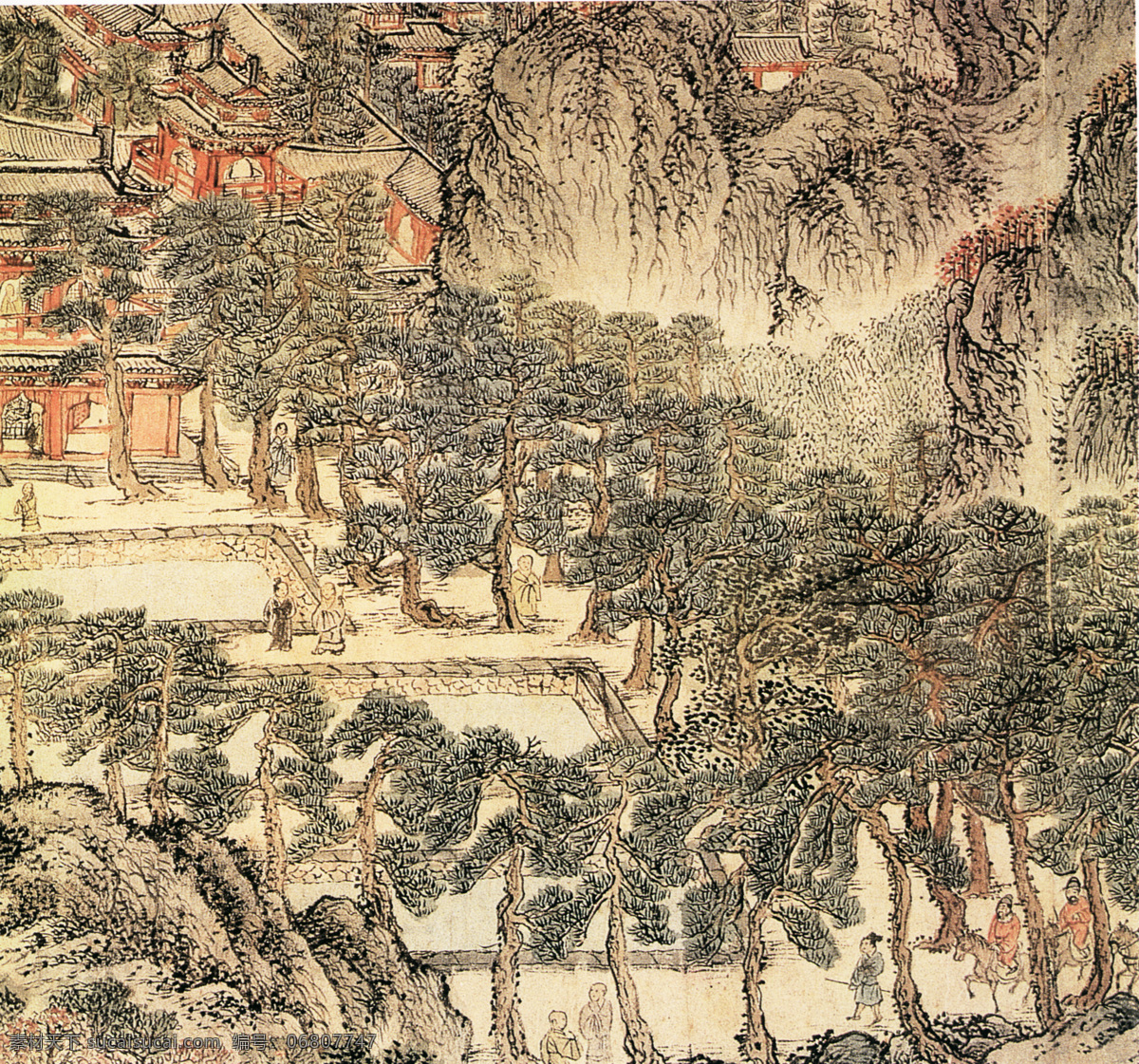 太白山图b 山水画 中国 古画 中国古画 设计素材 山水名画 古典藏画 书画美术 灰色