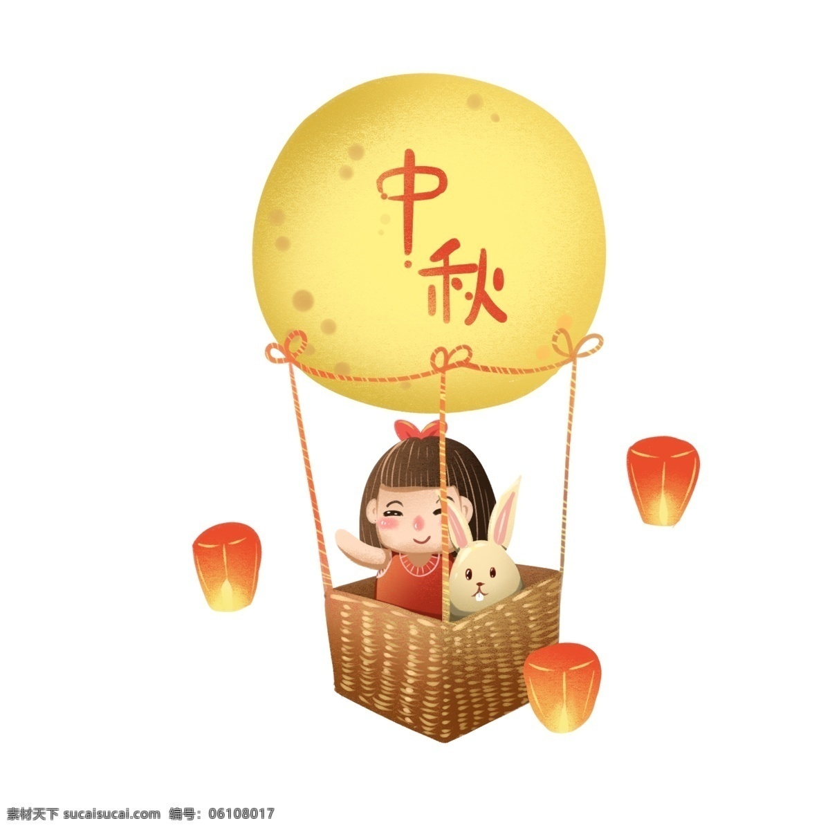 八月 十 五 赏月 嫦娥 创意 配 图 月亮 中秋节 兔子 嫦娥奔月 八月十五 创意配图