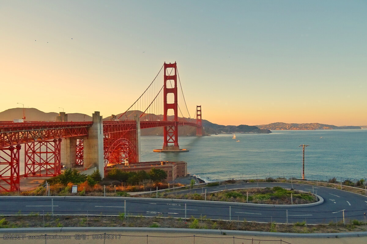 高清 美国 旧金山 金门大桥 桥梁 桥建筑 跨海大桥 铁桥