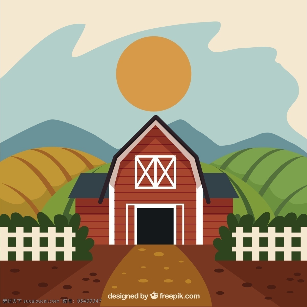 可爱 农场 太阳 自然 风景 蔬菜 生态 有机 环境 围栏 发展 地面 乡村 友好 农业 农村 可持续发展