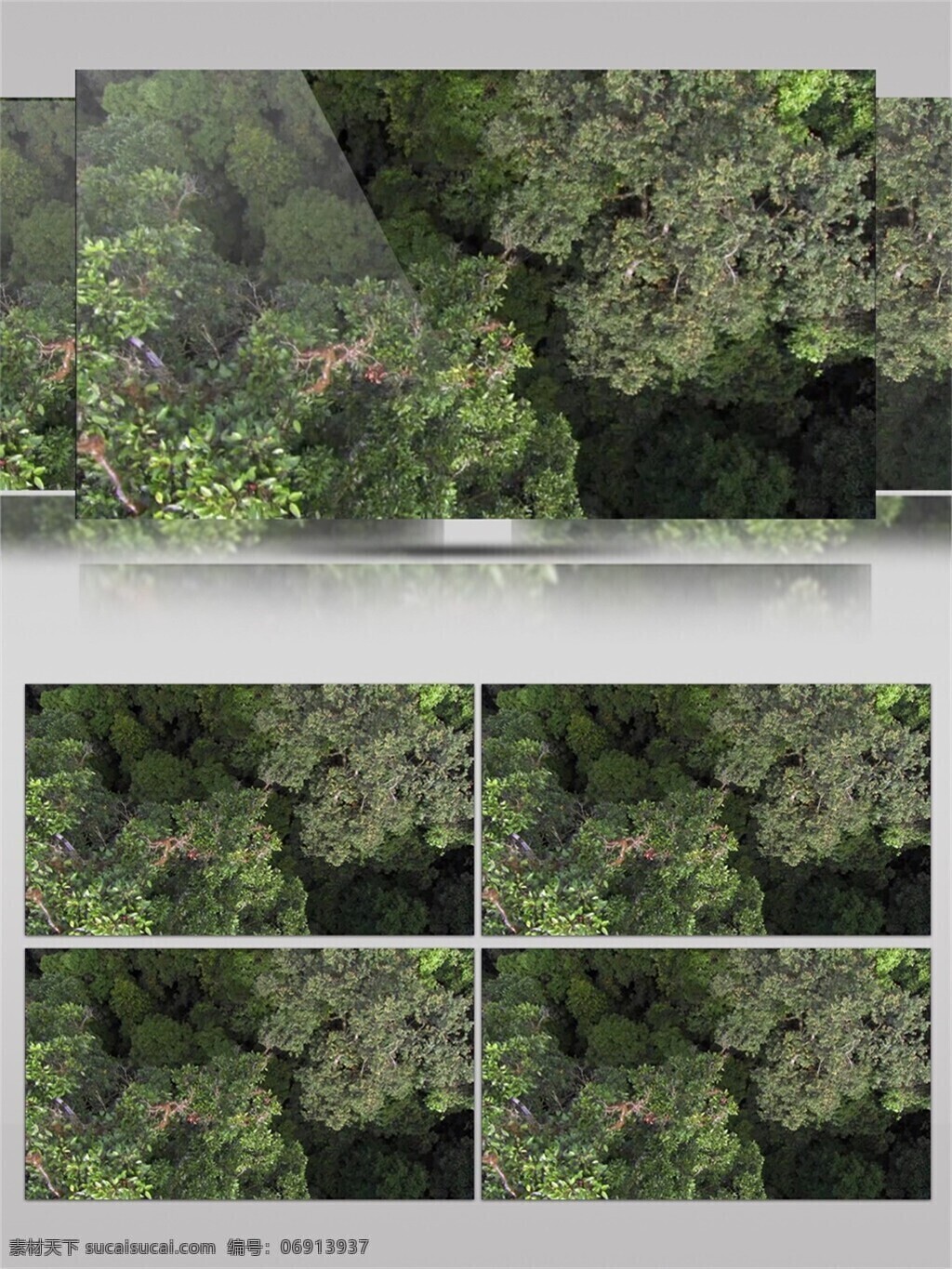 自然 山景 景色 视频 音效 航拍 绿色 树木 丛林 视频素材 生机勃勃 茂密 视频音效