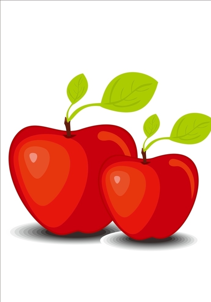 苹果图标 水果图标 红苹果 苹果标志 红富士 生物世界 水果