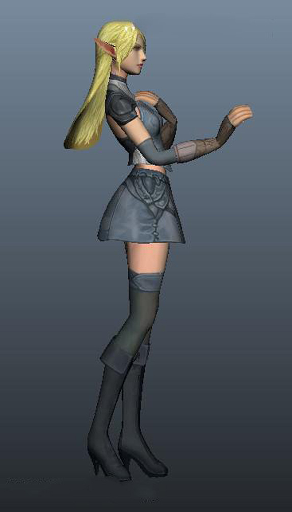 美女 战士 角色 游戏 3d模型素材 游戏cg模型