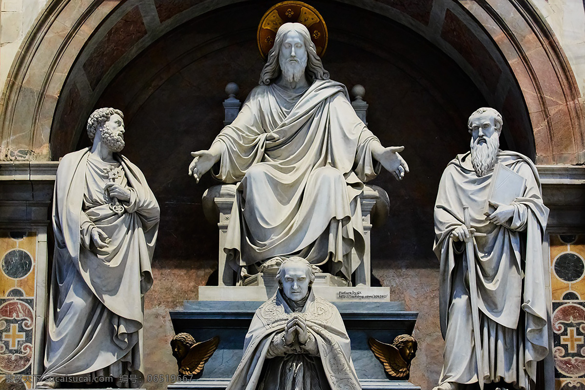 基督雕像海报 基督 雕像 石像海报 教堂 欧洲