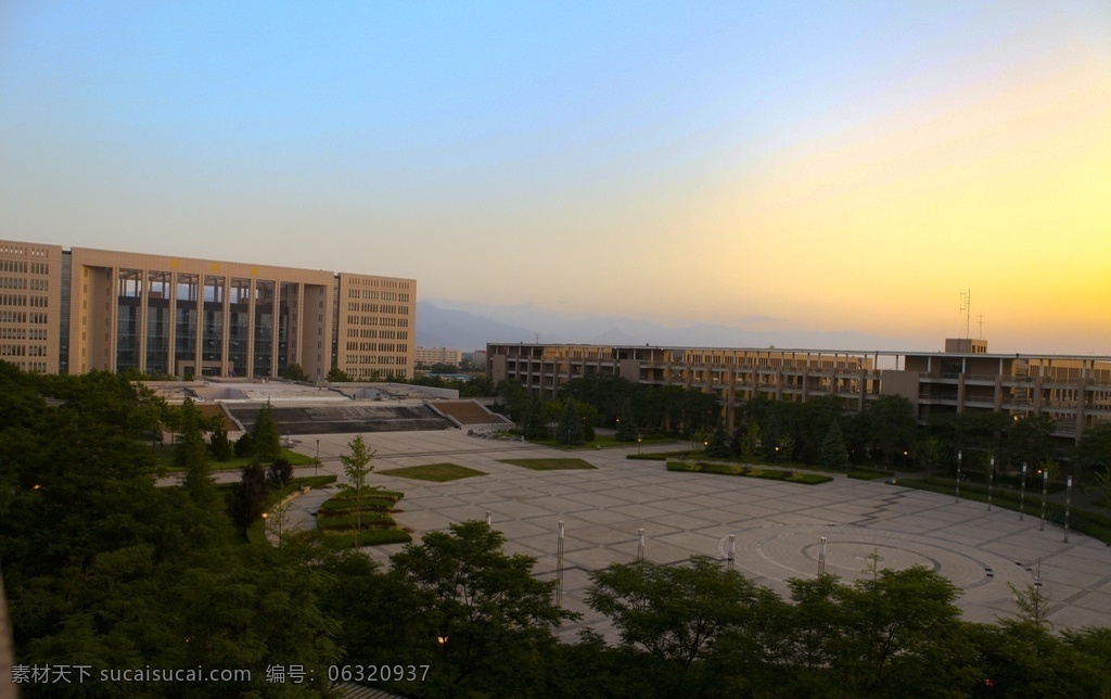 学校图书馆 西北大学 图书馆 黄昏 建筑摄影 建筑园林