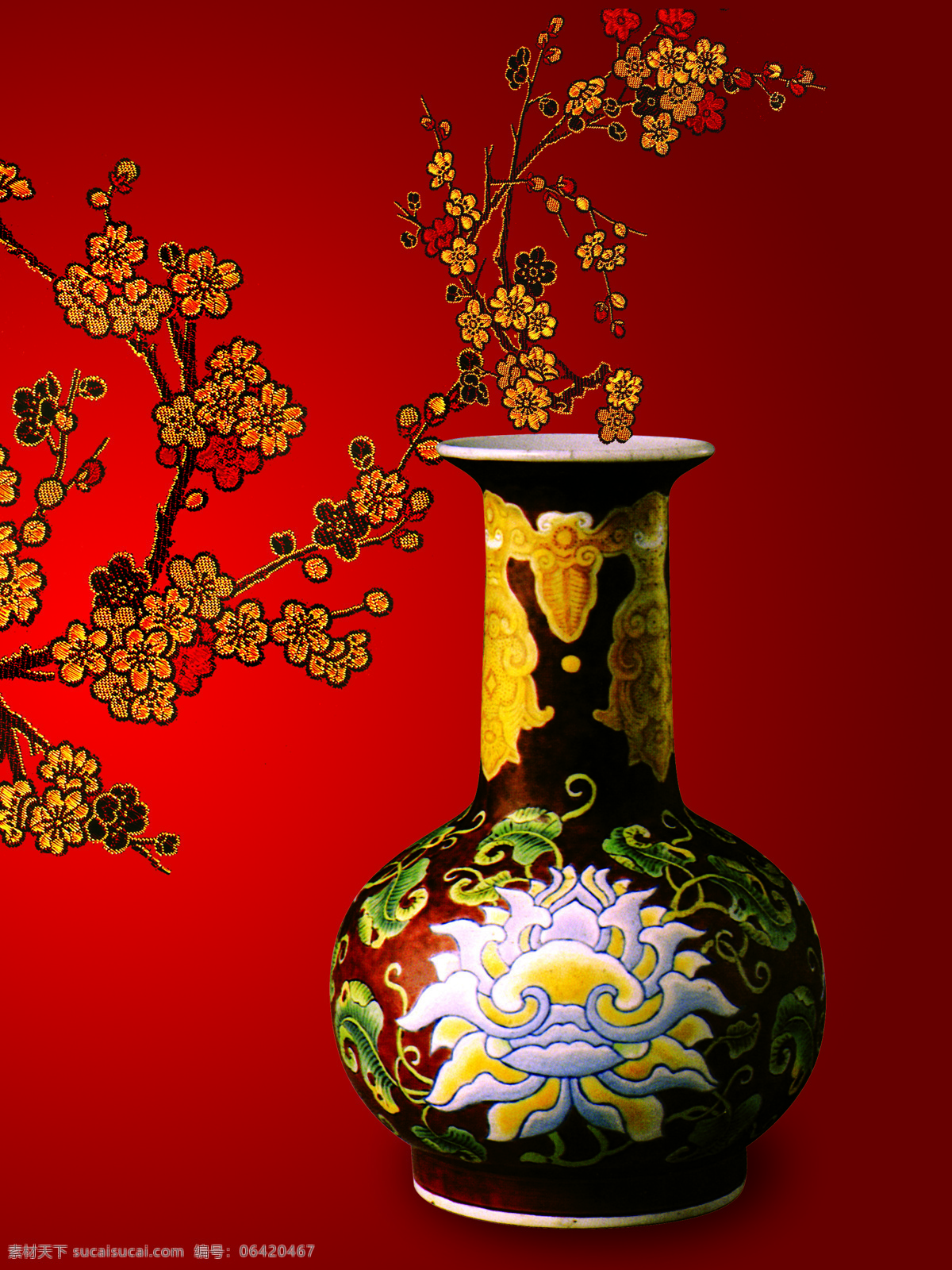 花瓶免费下载 传统文化 花瓶 梅花 青花瓷 文化艺术 古代瓷器