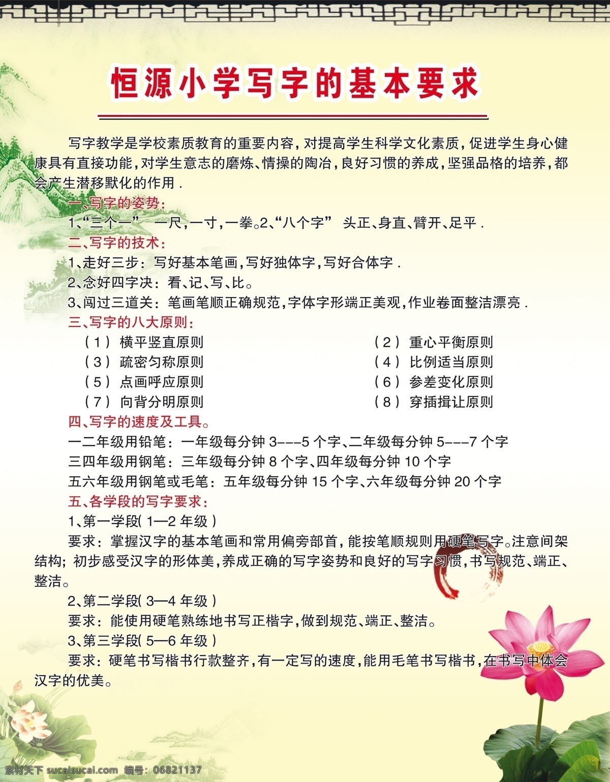 广告设计模板 荷花 黄色 火灾 教育 学校 学校展板 基本 要求 模板下载 基本要求 展板 写字 展板模板 源文件 其他展板设计