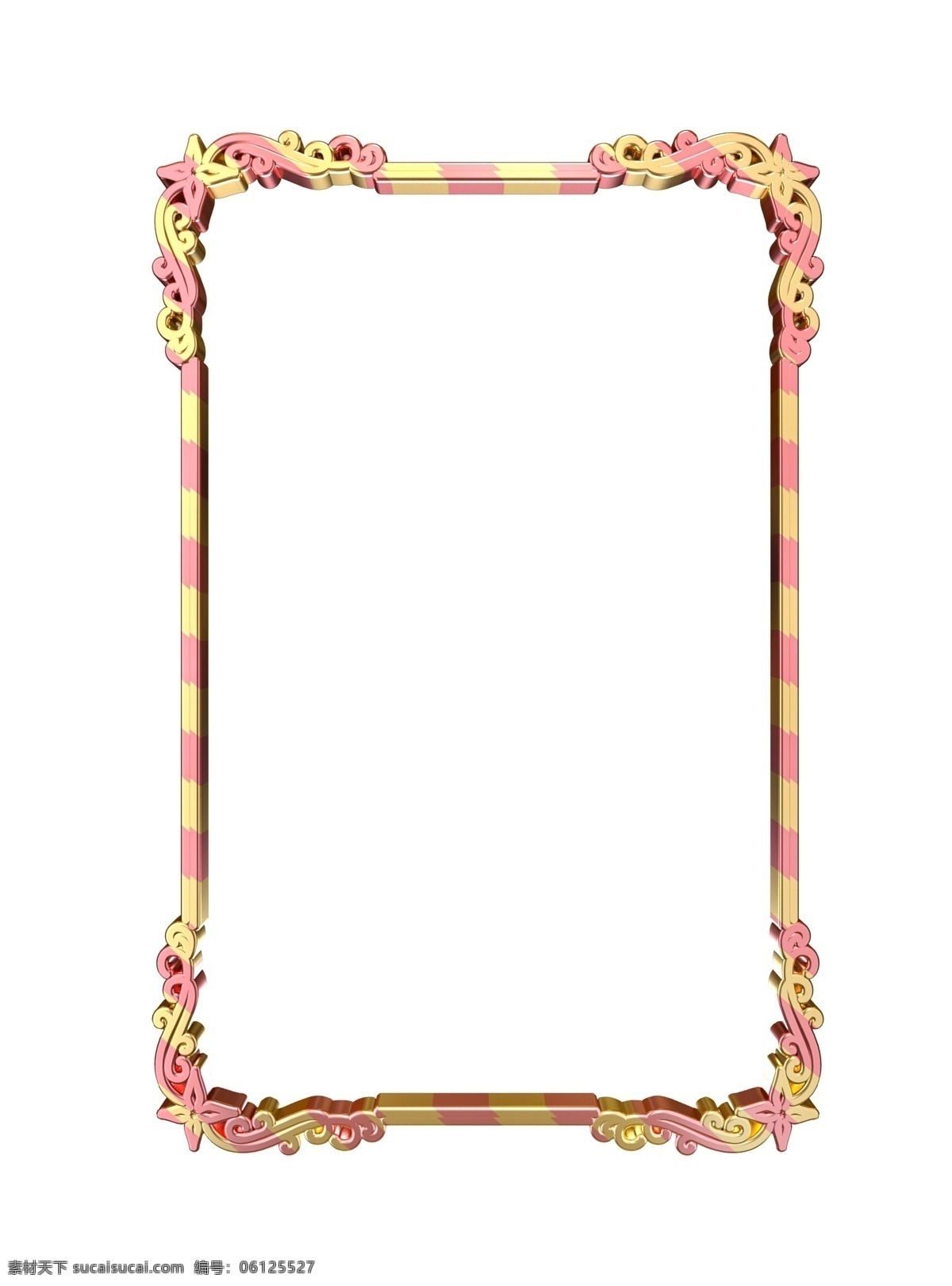 精致 粉 金金 属 立体 边框 金属 粉金 质感 平面 海报 装饰 配 图 精致边框 3d c4d 粉色 金色