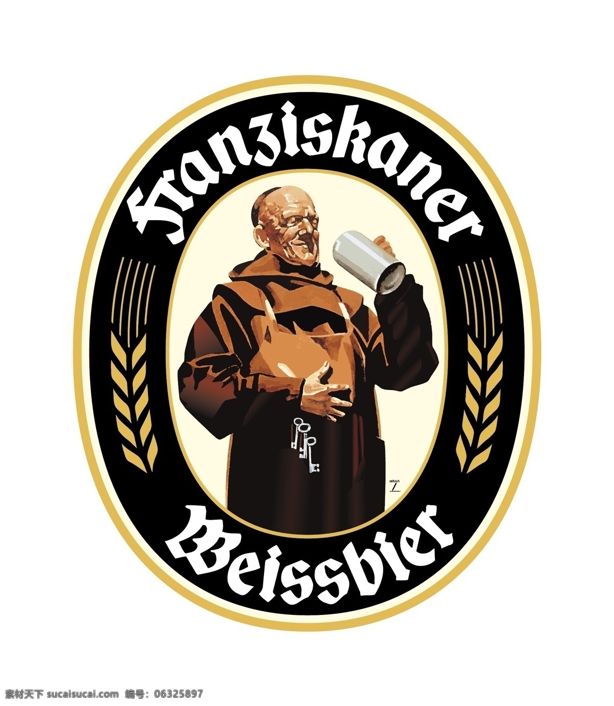 弗朗 奇 斯 卡娜 白 啤 自由 啤酒 标志 标识 psd源文件 logo设计