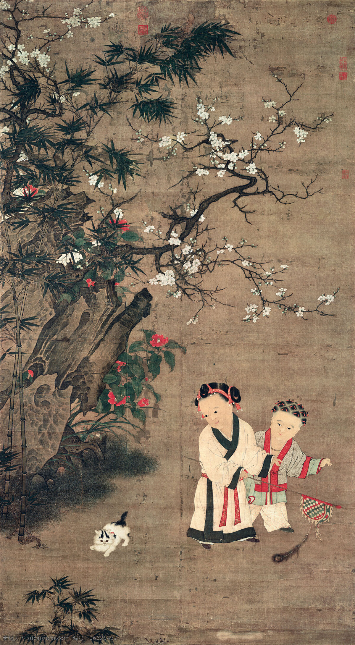 苏汉臣 冬日戏婴图 古画 国画 名画 人物画 文化艺术 绘画书法