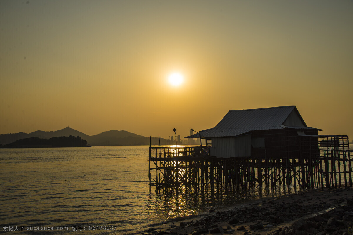 夕阳 下 虎门 大桥