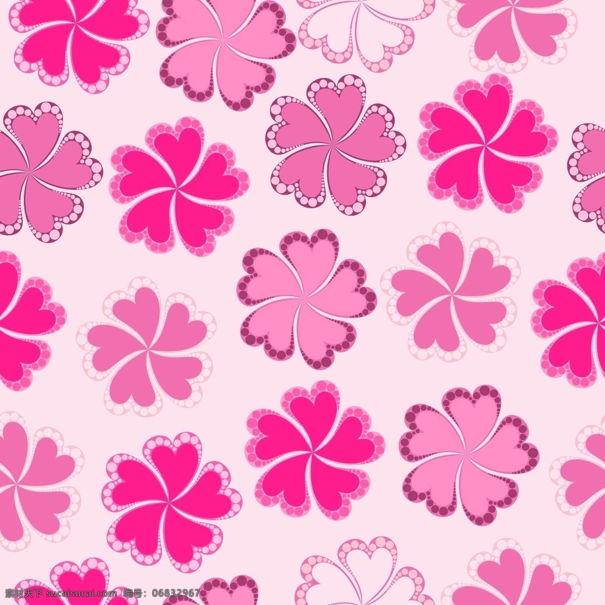 花型 边框 粉色背景 漂亮花朵矢量 设计素材 花型边框5 海报 其他海报设计