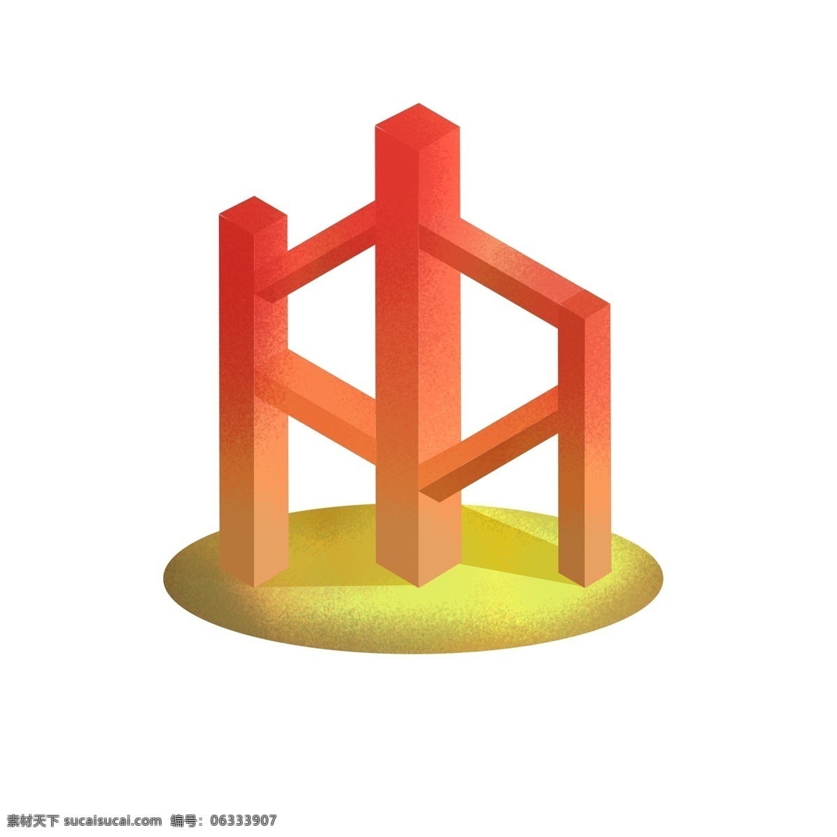 红色 渐变 d 小 图标 小清新 扁平风 插画 通用 手绘 装饰 边框 卡通 免抠 透明底 无背景 原创 平面设计 彩色