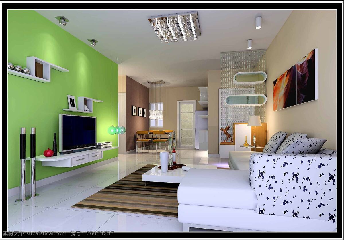苹果绿 装修 风格 沙发 室内 现代 家居装饰素材 室内设计