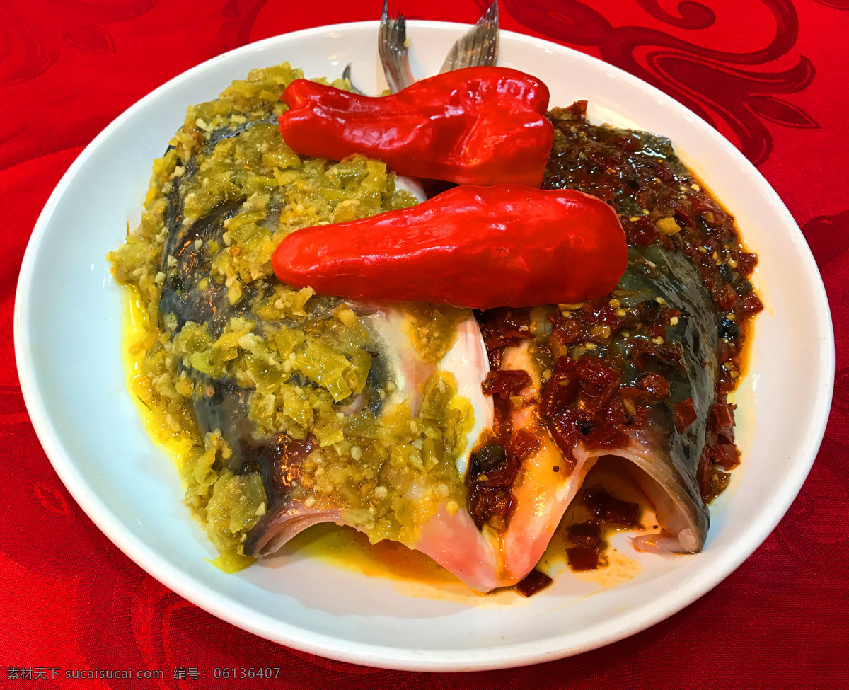 双椒鱼头 辣椒 鱼头 菜单 菜谱 盘子 餐饮美食 传统美食