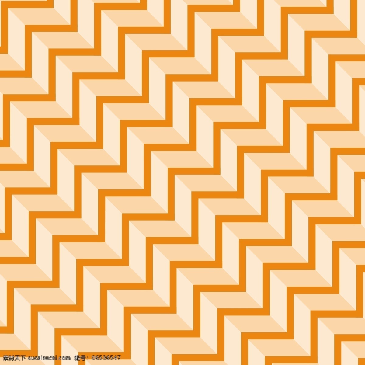 抽象 橙色 几何 折线 图案 几何折线