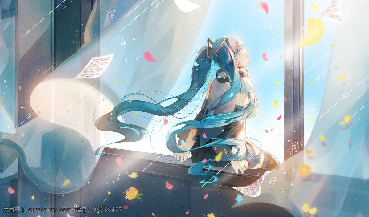 初音 初音未来 手绘 动漫人物 初音未来手绘 初音手绘 手绘美女 动漫美女 美女 美少女 文化艺术 绘画书法