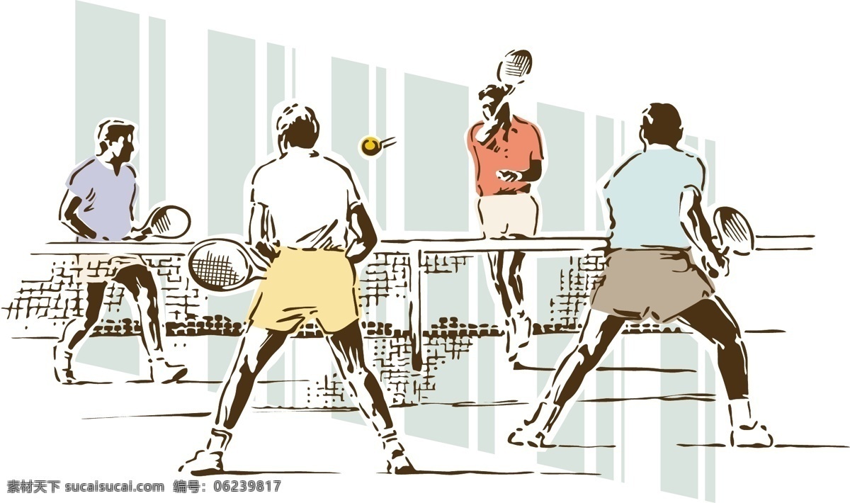 网球 运动 矢量图库 体育运动 网球运动 文化艺术 网球运动人物 矢量 系列 日常生活