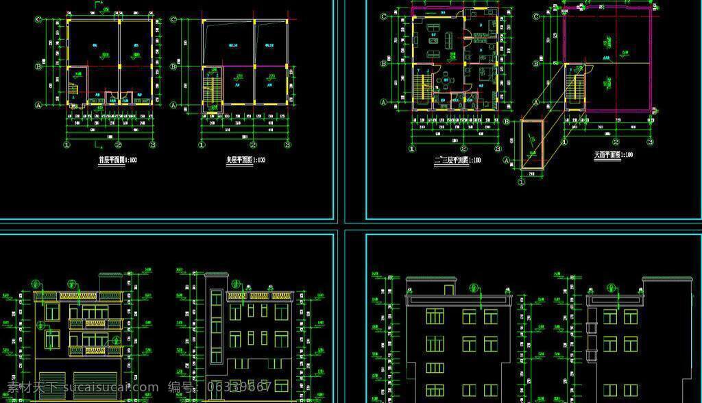 cad 别墅 公馆 环境设计 建筑设计 立面图 平面图 剖面图 施工图 室内设计 私人 住宅 建筑 dwg 图纸 装修 装饰 私宅 别业 别墅图纸大全 源文件 cad素材 室内图纸