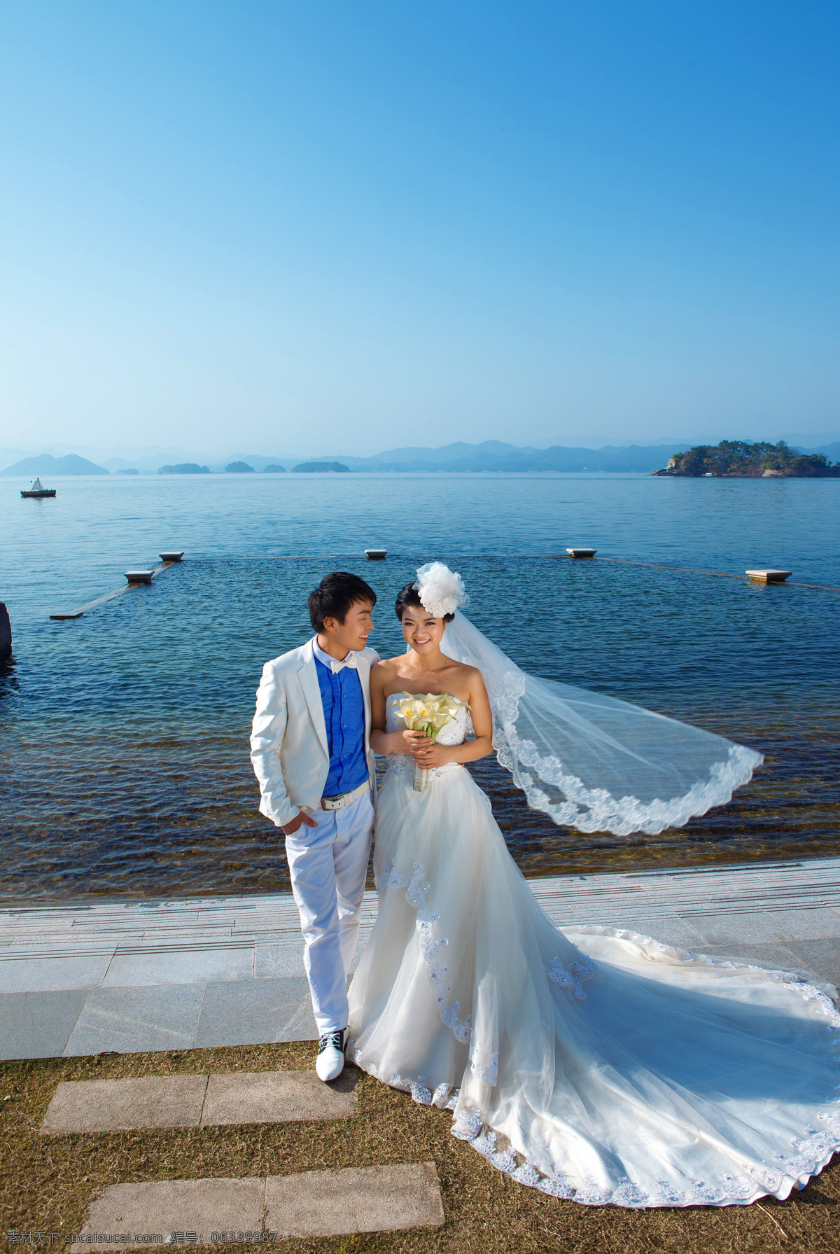 浪漫婚纱 婚纱照片 美女和帅哥 海边照片 婚纱 新娘 人物摄影 人物图库