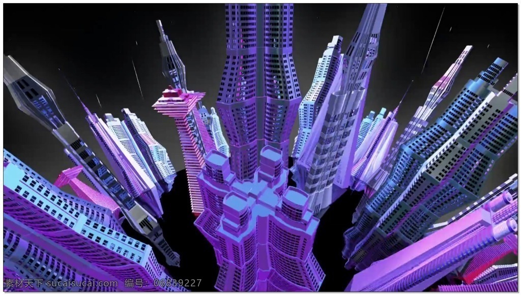 城市 地球 旋转 视频 高清视频素材 视频素材 动态视频素材 紫色 神秘 机械