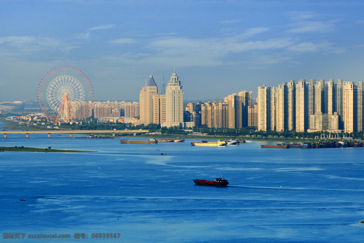 南昌之星 南昌风景 摩天轮 赣江两岸 红谷滩风景 风景名胜 自然景观